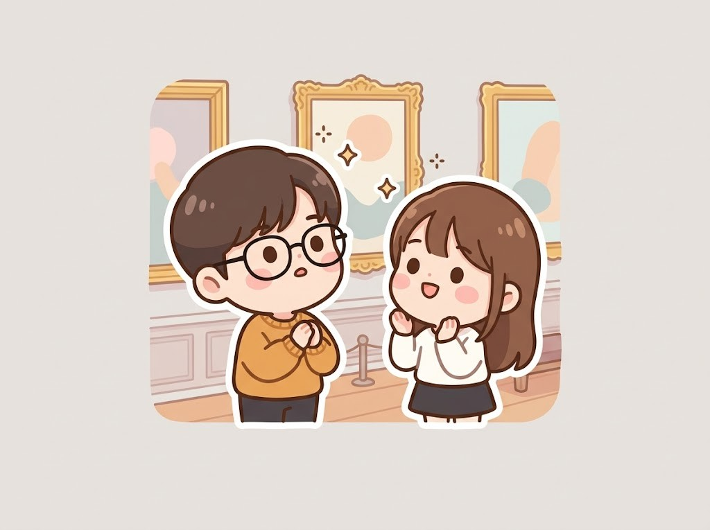 무료 시간에는 상설전을 볼 수 있습니다
