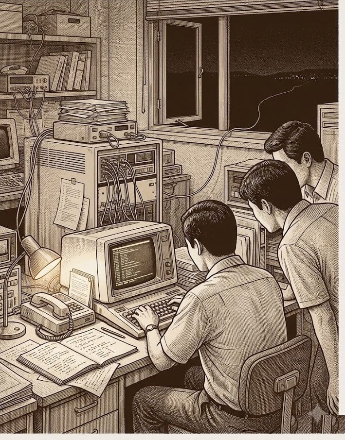 1982년 구미 연구실을 재구성한 일러스트