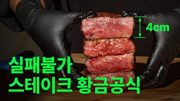 4cm 두꺼운 스테이크, 실패 없이 익히는 '에어프라이어 황금공식' 나왔다