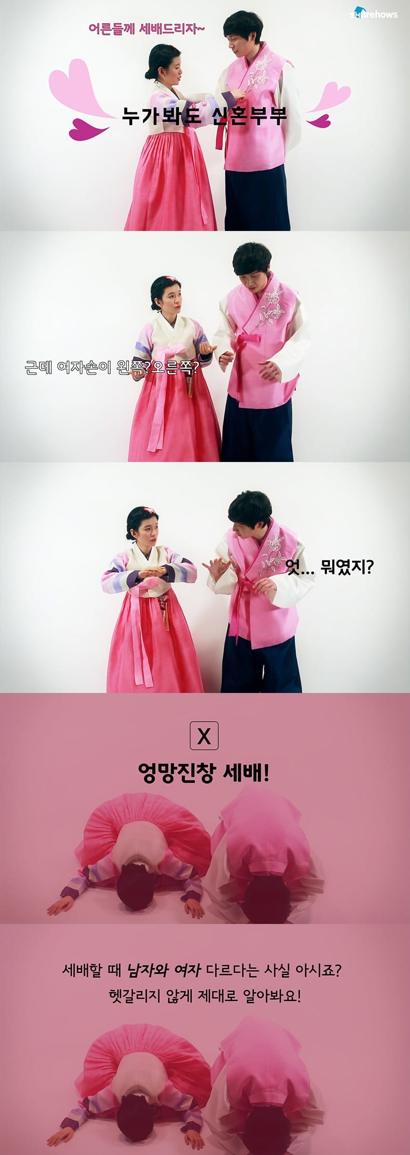 남자, 여자 세배하는 방법
