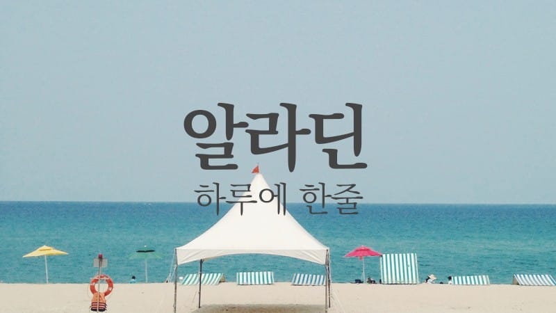 하루에 한줄 _ 영화 '알라딘'