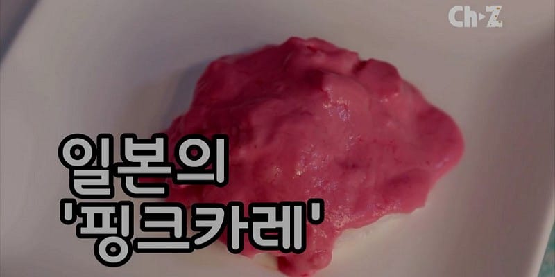 핑크색 카레를 먹어봤다!