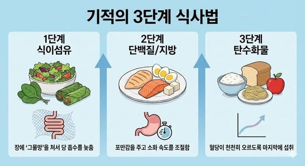 운동 없이 살 빠지는 체질 만들기, 기적의 ‘식사 순서’ 가이드