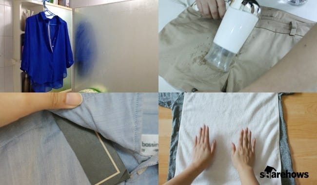 구겨진 옷, 다리미 없이 펴는 방법 글 이미지