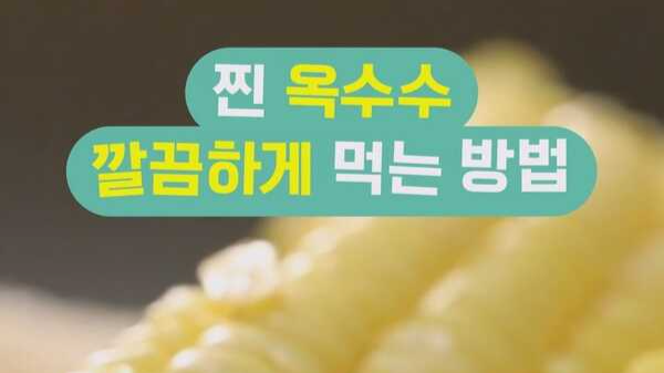 찐 옥수수알 깔끔하게 터는 방법 글 이미지