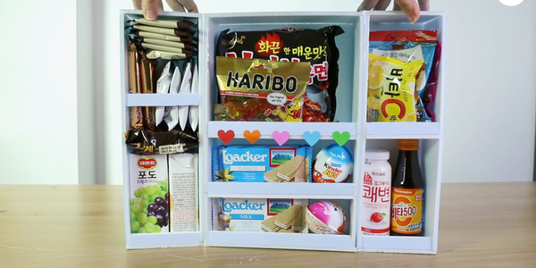 이색 생일선물, 과자 냉장고 만들기!