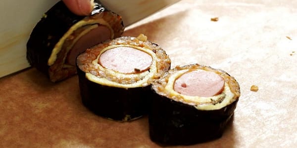 크고 맛있는 소시지 김치볶음김밥