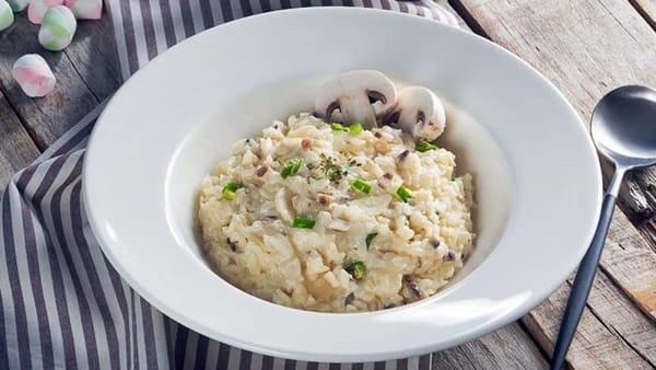 겨울을 닮은 하얀 요리, 버섯크림리소토