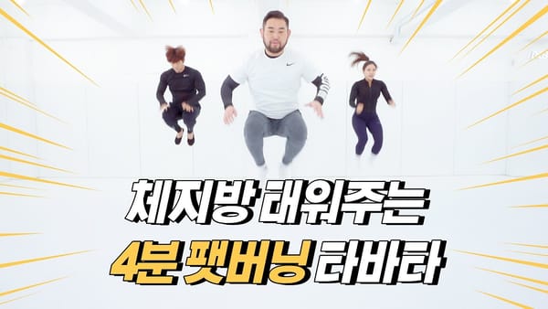 연휴동안 쌓인 살 ! 4분 홈트로 체지방과 뱃살 빼자!
