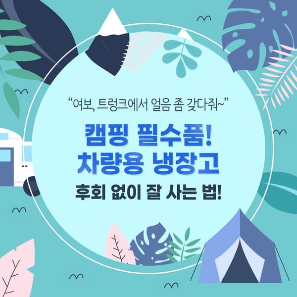 캠핑 필수품! 차량용 냉장고 후회 없이 잘 사는 법!