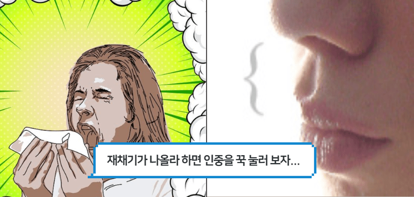 조용한데 재채기 나와서 주목 받기 싫을 때 #별별팁