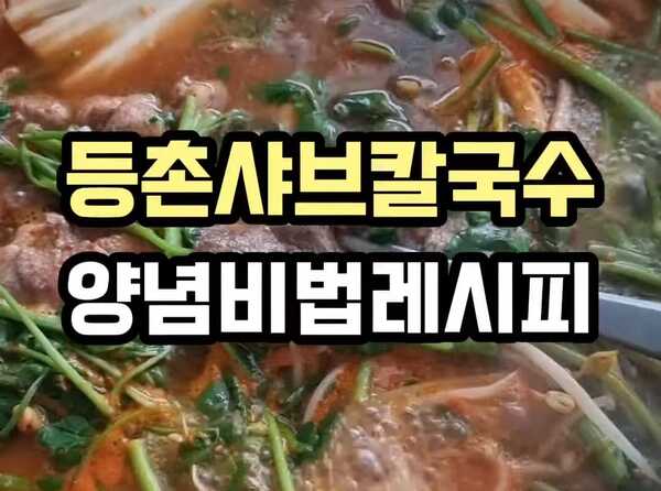 등촌샤브칼국수 그대로 재현한 양념 레시피 비법